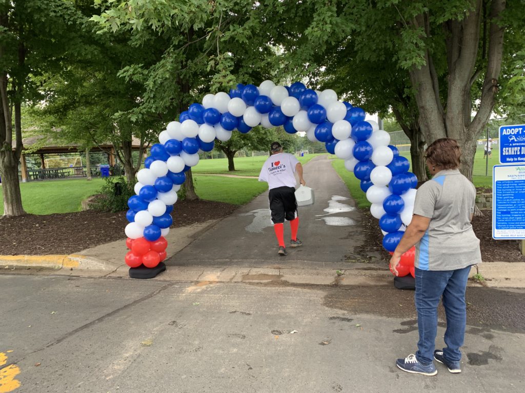 Balloon Arch Red, White and Blue