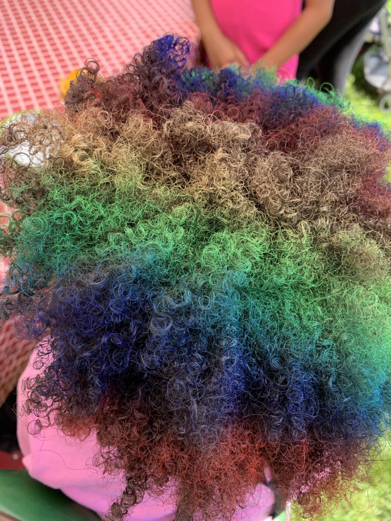 Curly Rainbow Hair