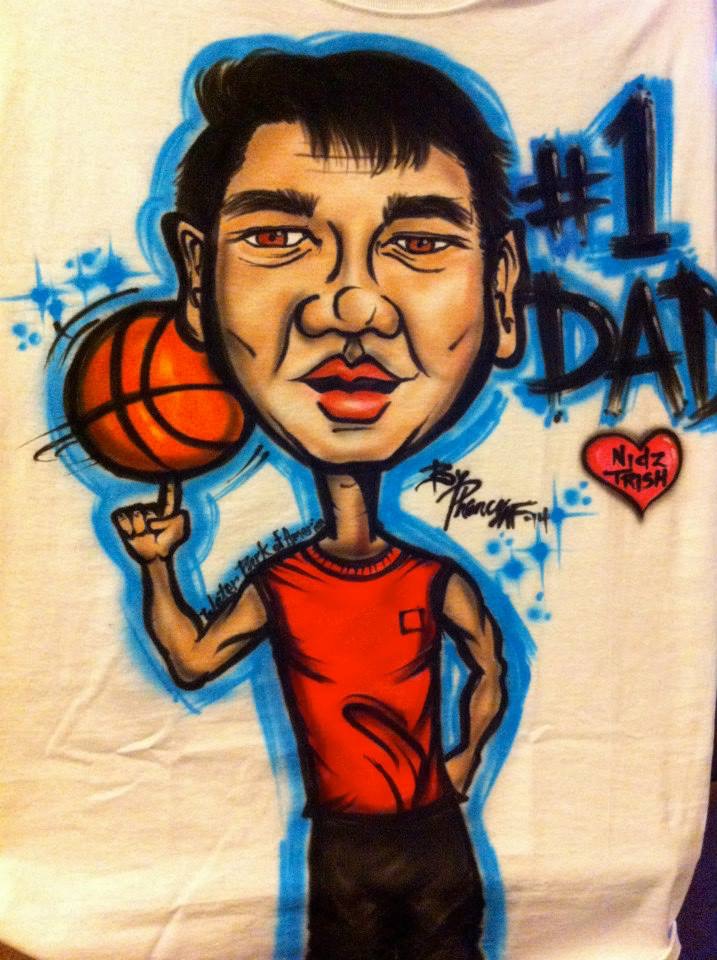 Event Entertainment Asian Basketball #1 Dad Caricatre