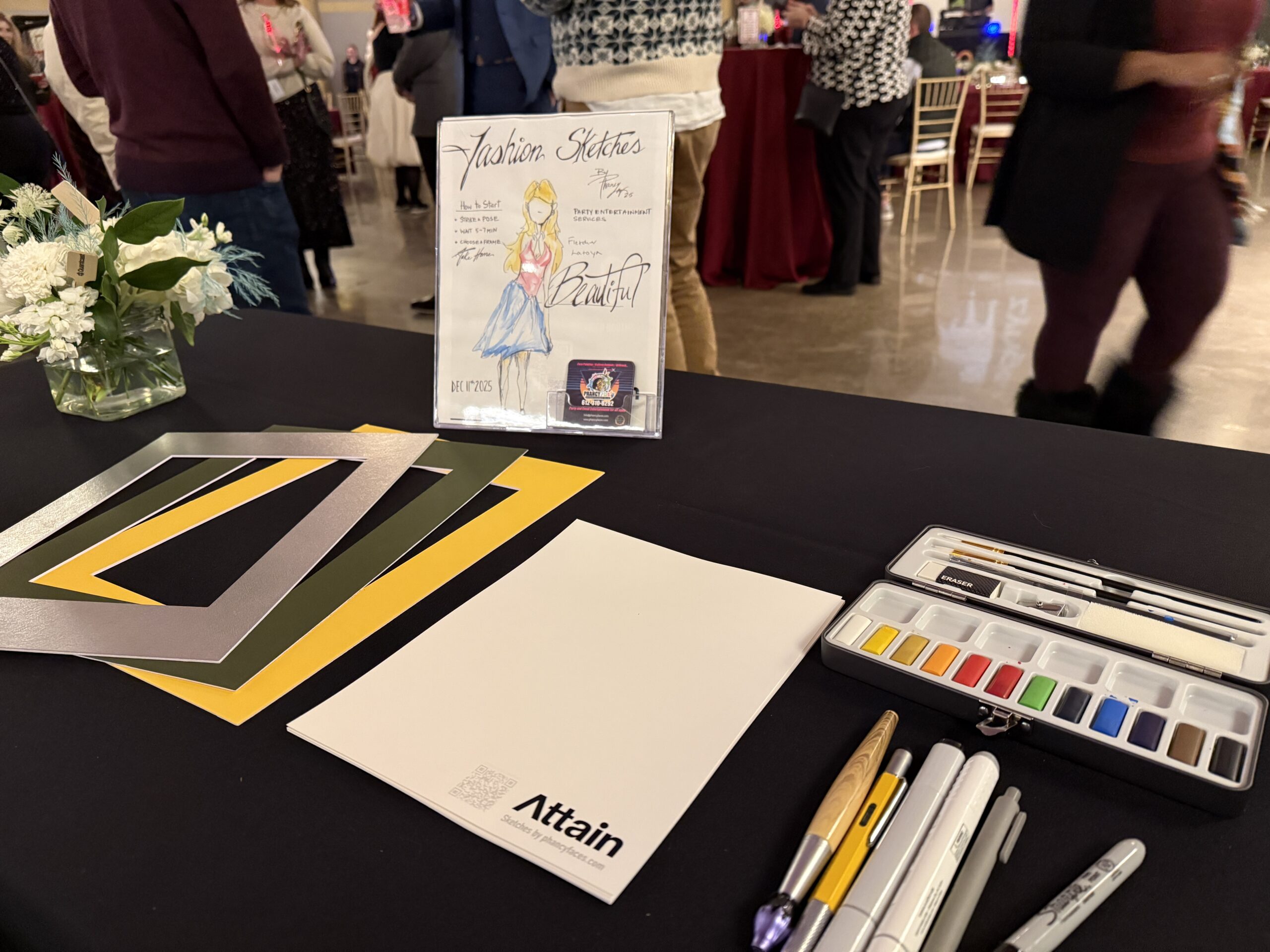 Portrait Sketches Party Favors with Accessories